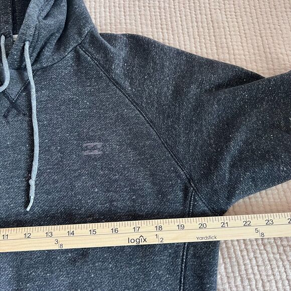 Billabong Pullover Hoodie Mens Sz Medium Kangaroo Pocket Dark Gray Beach Surf - Picture 9 of 11